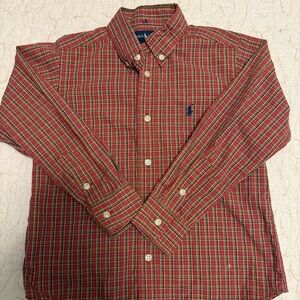 Ralph Lauren Red Plaid Button Down Shirt